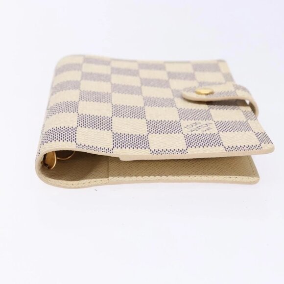 LOUIS VUITTON Damier Azur Agenda PM Day Planner Cover R20706 LV Auth 141555 - Picture 6 of 16